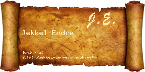 Jekkel Endre névjegykártya